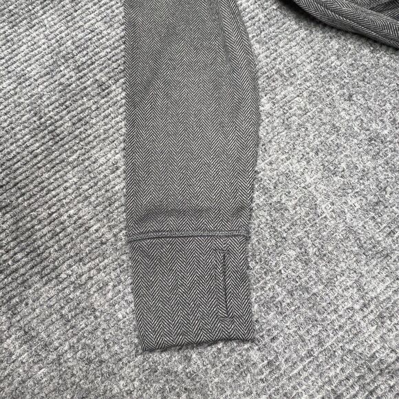 Champion C9 Front Zip Jacket Women Large Grey Herringbone Tech Fleece Thumbholes - Picture 15 of 16